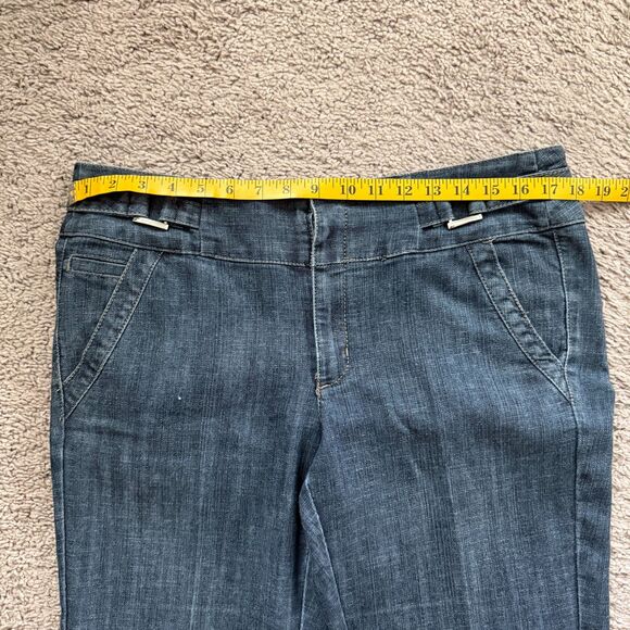 One Song Women Jeans Size 12 Blue Boho Stretch Relaxed 10" Rise - Picture 6 of 11